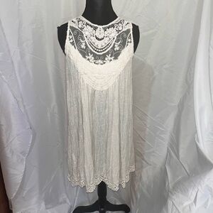 JODIFL White Lace Midi Dress Flowy Stretchy Beautiful❤️